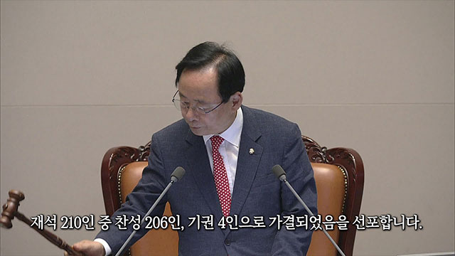 지난해 8월 2일 국회 본회의에서 이주영 국회 부의장이 산업기술보호법 개정안 가결을 선포하는 모습