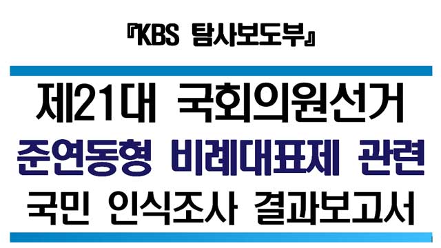 [여론조사] 비례제 “취지 훼손” 67%·“향후 폐지” 70%…책임은 누구?