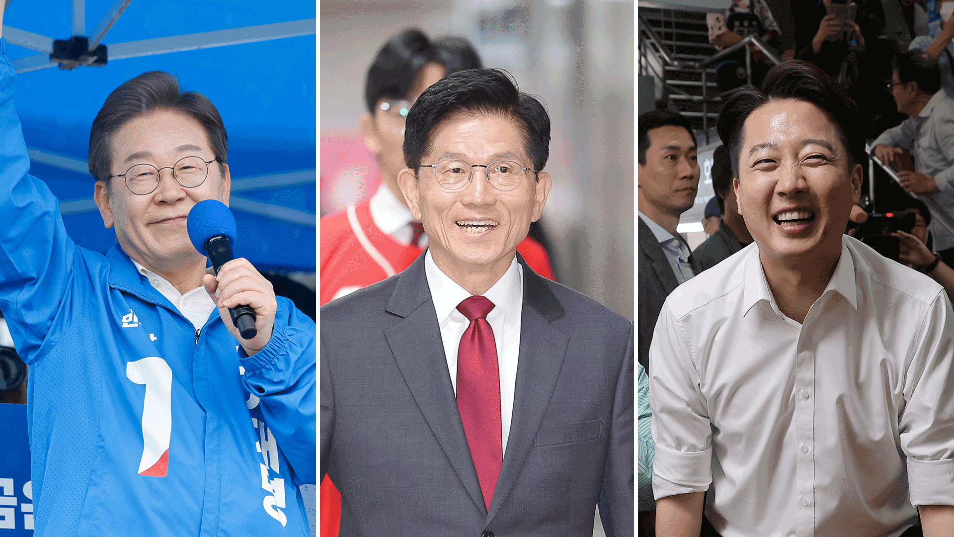 후보 확정 뒤 첫 여론조사…이재명 46%·김문수 31%·이준석 8% [여론조사]①
