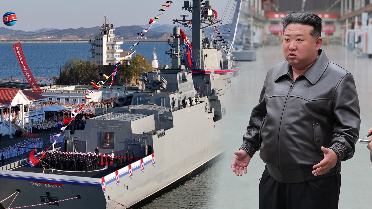 북한, 새 구축함 진수식서 사고…공개 직후 순항미사일 발사