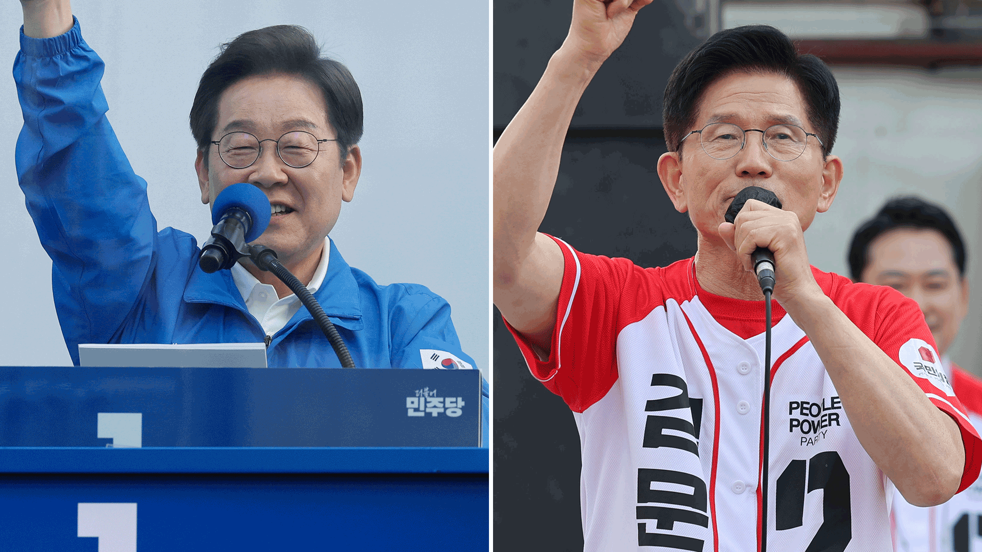 이재명·김문수 충청서 ‘중원’ 공략…사전투표 참여 <br>독려