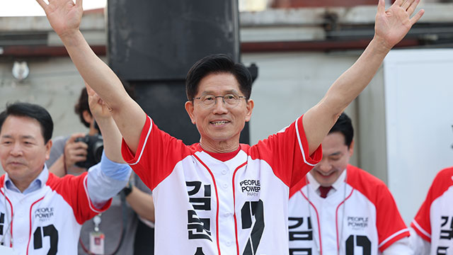 김문수, 삼성전자 평택캠퍼스 방문…수도권·강북 유세