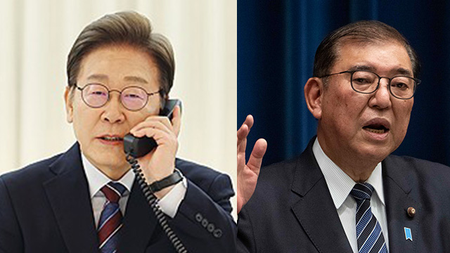 “이재명 대통령, 이시바 일본 <br>총리와 전화 통화”